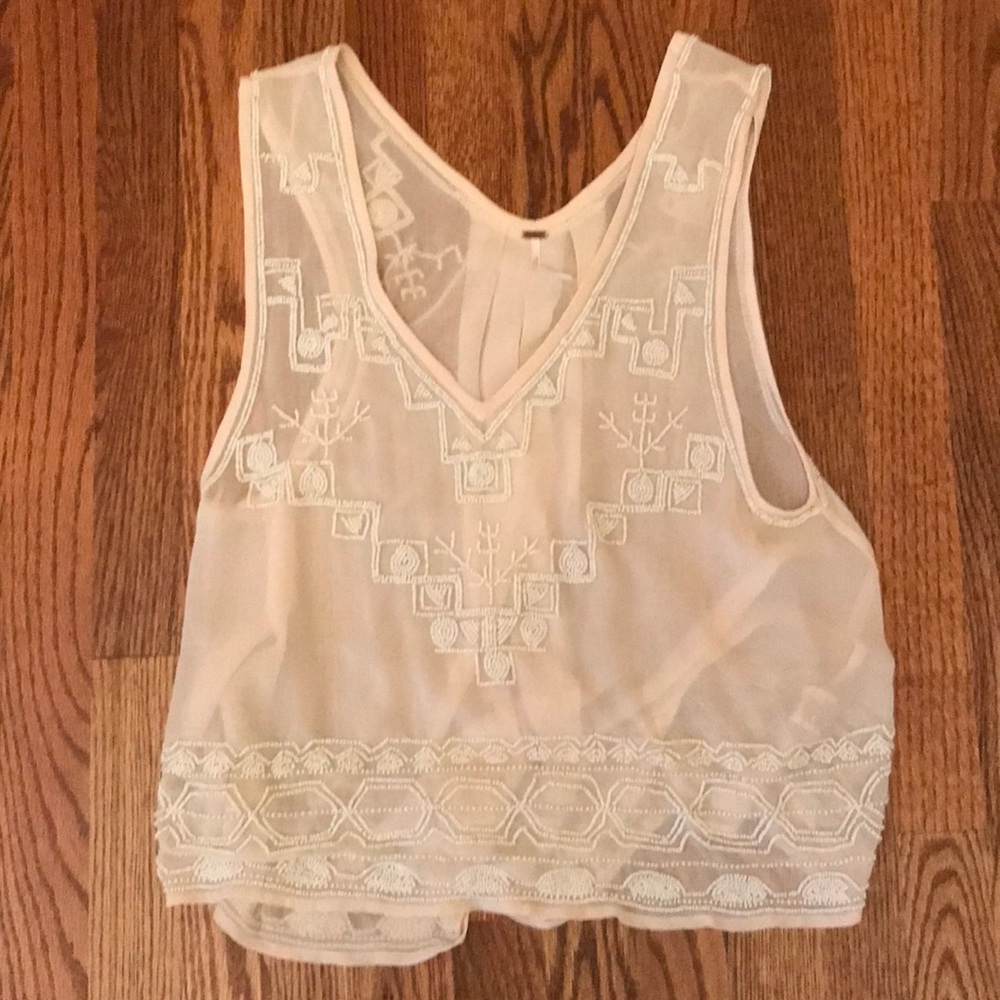 Free people beaded tank top